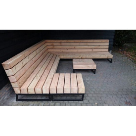 Садовая лаунж лавочка в стиле LOFT (Street Bench - 42)