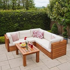 Садовая лаунж лавочка в стиле LOFT (Street Bench - 44)