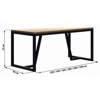 Обідній стіл в стилі LOFT (Table-052)