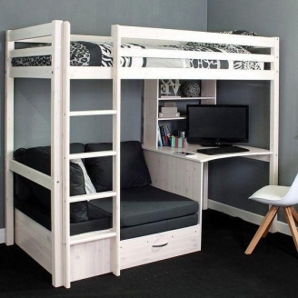 Двухьярусная кровать в стиле LOFT (Bed-030)