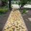 Тротуарная плитка Золотой Мандарин Старый город 120х80 мм на белом цементе желтый Киев