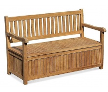 Лавочка - сундук со спинкой 1500 х 550 мм со встроенным ящиком для хранения Garden park bench 19
