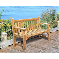 Лавочка со спинкой 1240 х 670 мм от производителя Garden park bench 01 Косов