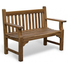 Лавочка со спинкой 1240 х 670 мм от производителя Garden park bench 01 Косов