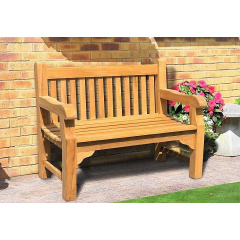 Крамниця зі спинкою 1200 х 690 мм від виробника Garden park bench 04 Петрове