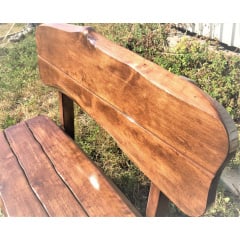 Лавка дерев'яна авторська 1000x500 із слебу в стилі Live Edge ручна робота від виробника Покровськ