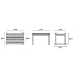 Табуретка 700 х 450 мм Garden park bench 31 Ивано-Франковск
