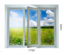 Вікно з 6-камерного профілю Ekipazh Ultra 60 1700x1400 мм з однокамерним склопакетом з однією енергією