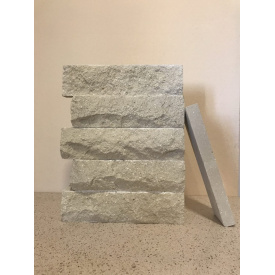 Половинка цегли МОНОЛІТ-2018 Скеля ложковий білий 250x50x65 мм