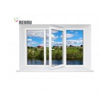 Трехстворчатое окно Rehau Ecosol 70