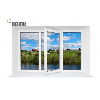 Трьохстулкове вікно Rehau Ecosol 70