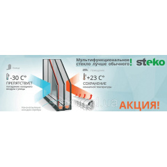 Тепле панорамне вікно Steko R700 Київ