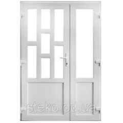 Двох-стулкові Пластикові вхідні двері Steko 1400x2050 Київ