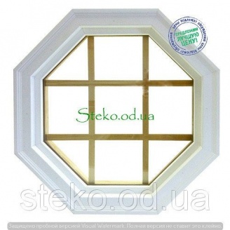 Чердачное окно восьмиугольник октагон со шпроссами