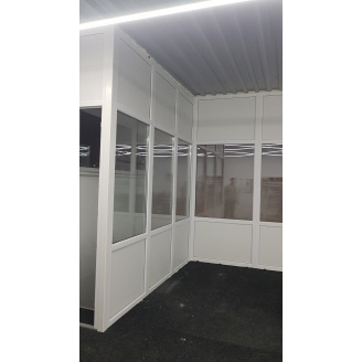 Офісні перегородки зі склом з алюмінію