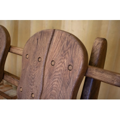 Лавочка со спинкой из термодерева 1670х340 мм Thermo-treated Oak bench 02 Михайловка