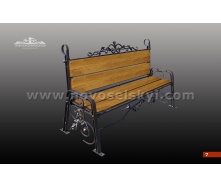 Кованая скамейка со спинкой А7107