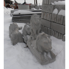 Бетонная скульптура Лев сидячий Киев