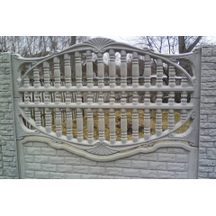 Забор декоративный железобетонный №4 Штахетный с камнями 1,5х2 м Киев