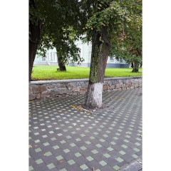 Тротуарная плитка UNIGRAN Квадрат стандарт серая 200х200х60 мм Киев