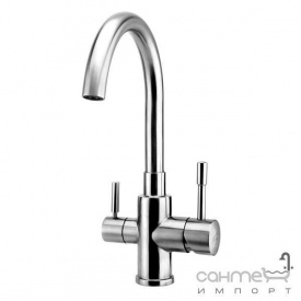 Змішувач для кухні з виливом для фільтрованої води Blue Water Palmira нерж