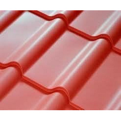 Металлочерепица полиэстер красная