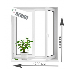 Окно металлопластиковое REHAU Design 70 1200х1400 мм