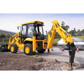 Демонтаж бетона гидромолотом CAT H70