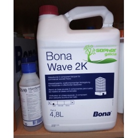 Двокомпонентний поліуретановий лак на водній основі Bona Wave 4,8 л