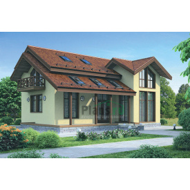 Проект каркасного будинку з мансардою 224 м2