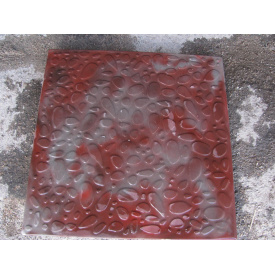 Тротуарна плитка Морська галька 400х400х35 мм похмурий камінь