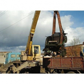 Разгрузка станка краном