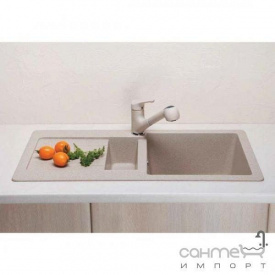 Гранитная кухонная мойка Schock Cristalite Typos D150 S оборотная 42 beton