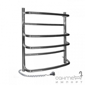 Електрична рушникосушка Navin Омега 530х600 10-015120-5360 нержавіюча сталь, підключення зліва