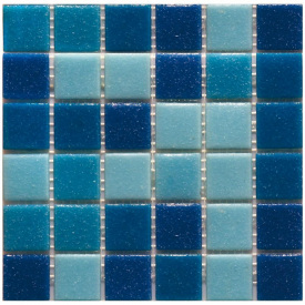 Мозаика Stella di Mare R-MOS B31323335 4 на бумаге 327x327x4 мм микс голубой