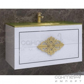 Тумба підвісна без раковини Marsan Christine 1000 чорний, фурнітура хром