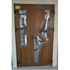 Двері металопластикові з профілю VEKA коричневі Свеса