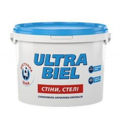 Матова акрилова фарба ULTRA BIEL 4,2 кг біла Київ