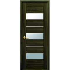 Дверное полотно Лилу со стеклом сатин кедр экошпон Чернигов