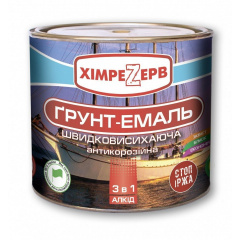 Грунт-емаль Хімрезерв шовковисто-матова алкідна антикорозійна 3 в 1 2,5 кг Миколаїв