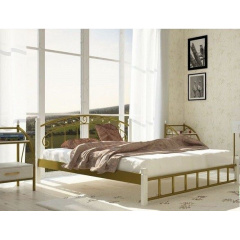 Металеве ліжко Метал-Дизайн Афіна на дерев'яних ніжках 1900х1400 мм Київ