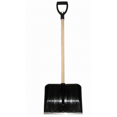 Лопата для прибирання снігу Snow pusher з алюмінієвим черешком 50x145 см чорна Краматорськ
