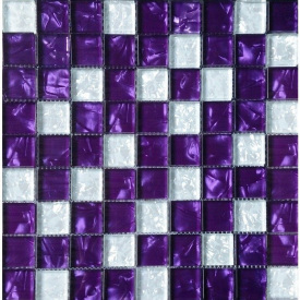 Мозаїка скляна VIVACER MIX VIOLET 300x300 мм