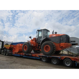 Перевозка фронтального погрузчика тралом