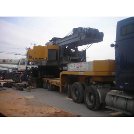 Перевозка гусеничного крана тралом