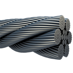 Стальной канат ЛК-3 двойной свивки ГОСТ 7667-80 9,5 мм