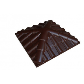 Кришка для забору черепиця 440x440 мм коричнева