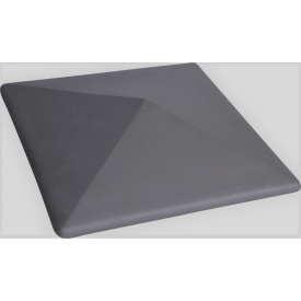 Крышка колпак для забора Прямая серая 450х450 мм