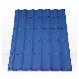 Металочерепиця ЕвроСтрой монтеррей 0,45 мм матова синня
