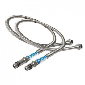 Шланг для води SANTAN М10 х 1/2", гофрир. штуцер, 80 см, комплект 2 шт